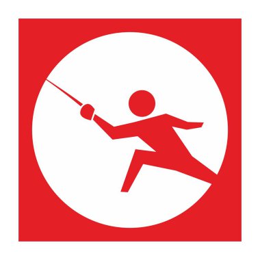 Eskrim adam simgesi kırmızı ve daire şeklinde