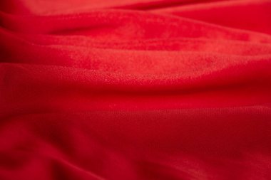Naylon iplik kumaş desenli arka plan, İpek kırmızı kumaş desen arka plan, seçici odak