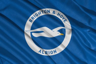 Pringsewu, lamba 11 Ocak 2025, Brighton futbol kulübü, dalgalı kumaş dokusuna sahip bir İngiliz ligi kulübü.