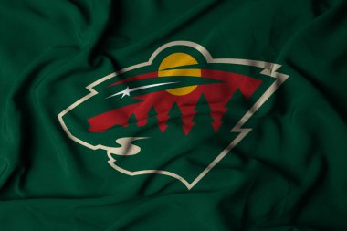 pringsewu, lampung; February 1, 2025; Texture of the National Hockey League Minnesota Wild flag logo, an NHL hockey team. 3D illustration clipart