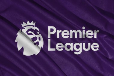 Pringsewu, Lampung; 13 Mayıs 2025; Premier League logosu İngiliz futbol ligi sistemindeki en yüksek lig. 3B Görüntü