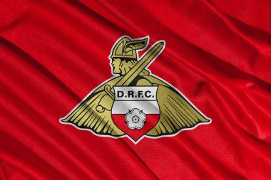 Pringsewu, lamba 25 Mayıs 2025; Doncaster futbol kulübünün logosunun deseni 2 efl, 3 boyutlu illüstrasyon