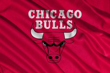 Pringsewu, Lampung; 23 Mayıs 2025; Chicago Bulls kulübü bayrağı dokusu, NBA, dalgalanıyor. 3B illüstrasyon