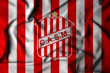 Pringsewu, Lampung; 25 Haziran 2025; Arjantin Birinci Lig Futbol Ligi 'nde San Martin de Tucuman Flama Logosu