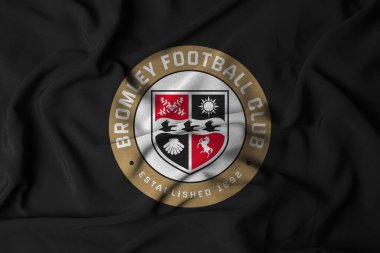 Pringsewu, Lampung; 29 Ağustos 2025; EFL Lig 2 'deki Bromley futbol kulübünün dalgalı bayrak logosu