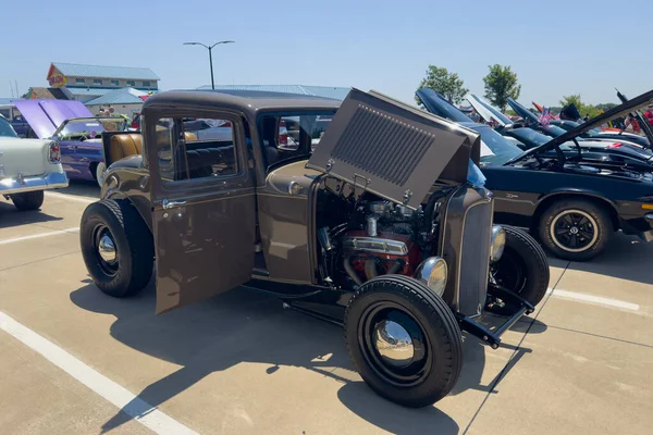 Little Elm Texas Haziran 2023 Araba Sergisinde Eski Moda Otomobil — Stok fotoğraf