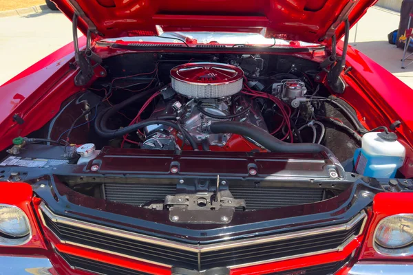 Литл Вяз Техас Июня 2023 Двигатель Chevrolet Corvette Автосалоне — стоковое фото
