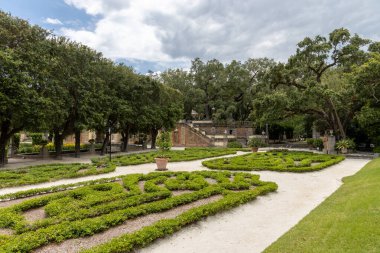 Miami, Florida - 25 Ağustos 2023: Vizcaya Müzesi ve Bahçeleri, işadamı James Deering 'in eski villası.