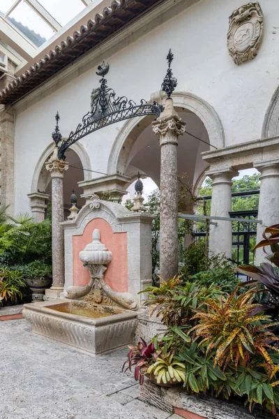 Miami Florida Agosto 2023 Exteriores Detalles Villa Museo Jardines Vizcaya —  Fotos de Stock