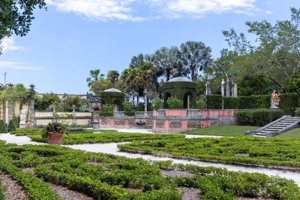 佛罗里达州迈阿密 2023年8月25日 维兹卡亚博物馆和花园 文艺复兴建筑纪念碑 — 图库照片