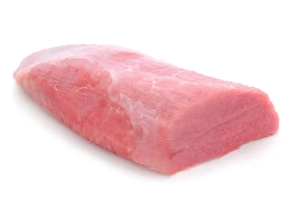 Pedaço Carne Fresca Isolada Sobre Fundo Branco — Fotografia de Stock
