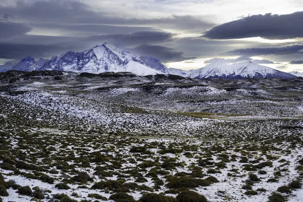 Ambiente Paisagem Montanhosa Parque Nacional Torres Del Paine Patagônia Chile — Fotografia de Stock