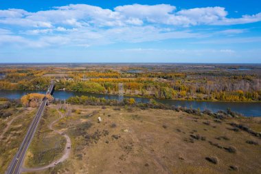 Patagonya 'daki Rio Negro manzarası, Arjantin' in General Conesa şehrinden geçiyor..