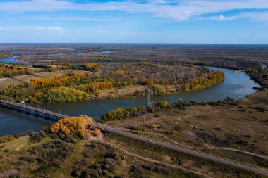 Patagonya 'daki Rio Negro manzarası, Arjantin' in General Conesa şehrinden geçiyor..