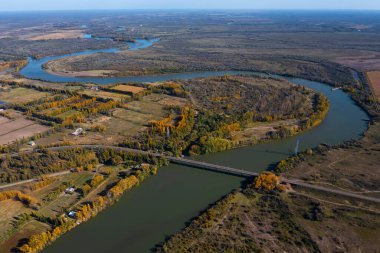 Patagonya 'daki Rio Negro manzarası, Arjantin' in General Conesa şehrinden geçiyor..