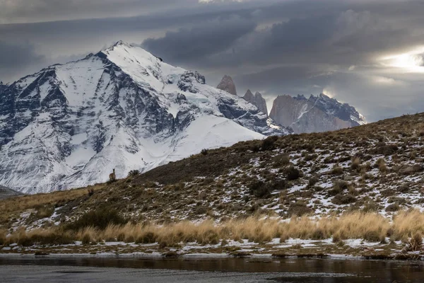 Paisaje Montaña Parque Nacional Torres Del Paine Patagonia Chile — Foto de Stock