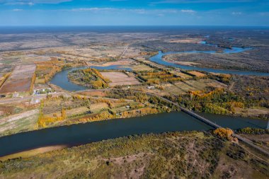 Patagonya 'daki Rio Negro manzarası, Arjantin' in General Conesa şehrinden geçiyor..