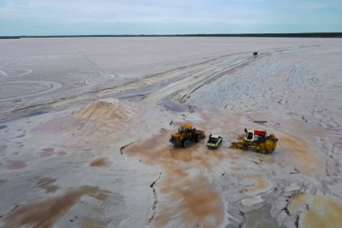 Salinas Grandes de Hidalgo, La Pampa, Patagonya, Arjantin.