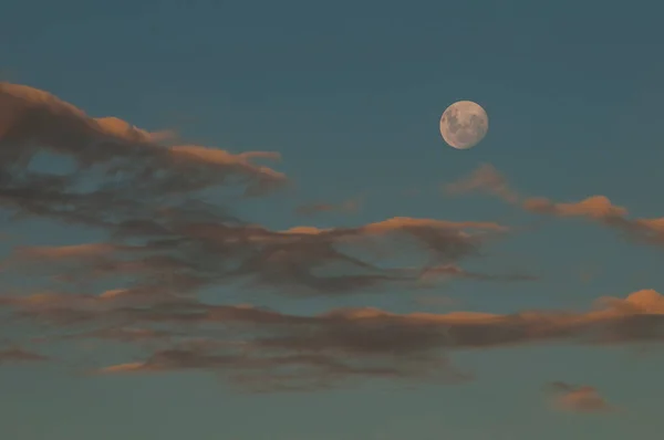 Moon Sky Clouds Patagonia Argentina — Stock Photo, Image