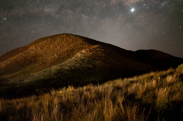 Nationaal Park Lihue Calel Nachtlandschap Pampa Argentinië — Stockfoto