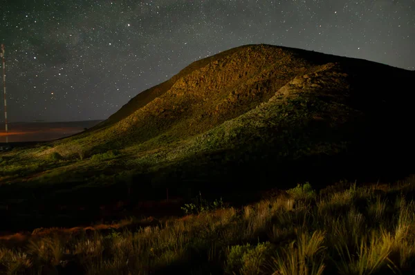 Национальный Парк Лихью Калель Ночной Пейзаж Пампа Аргентина — стоковое фото