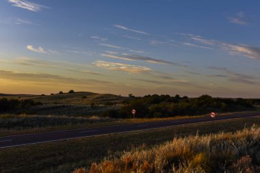 Pampas çim arazisi, La Pampa ili, Patagonya, Arjantin.