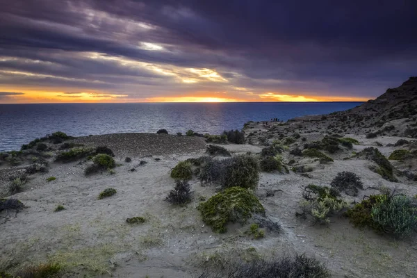 Coastal Landscape Peninsula Valdes Dusk World Heritage Site Patagonia Argentina — Stock Photo, Image