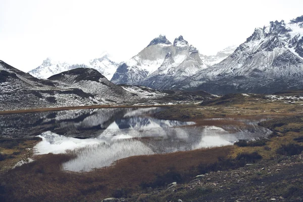 Paisaje Montaña Parque Nacional Torres Del Paine Patagonia Chile —  Fotos de Stock