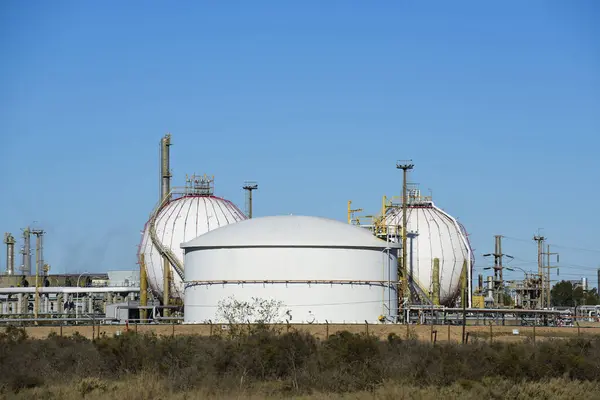 Industriële Installaties Van Argentijnse Petrochemische Industrie Patagonië Argentinië — Stockfoto