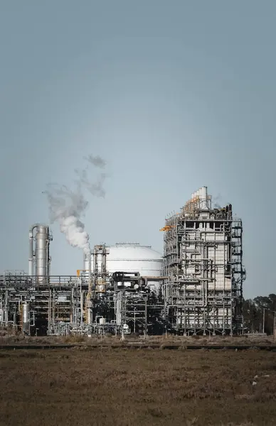 Instalações Industriais Indústria Petroquímica Argentina Patagônia Argentina — Fotografia de Stock