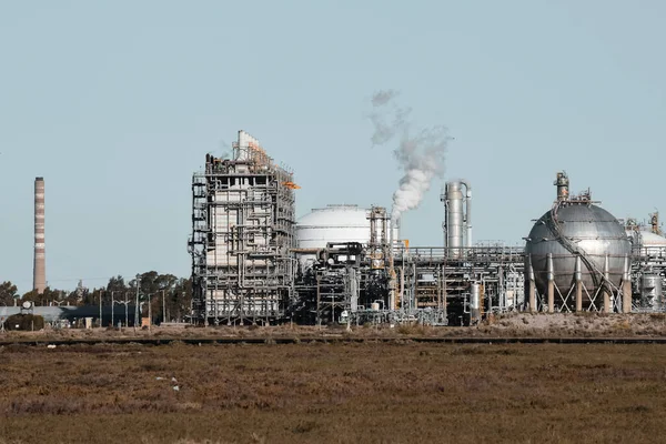 Impianti Industriali Dell Industria Petrolchimica Argentina Patagonia Argentina — Foto Stock
