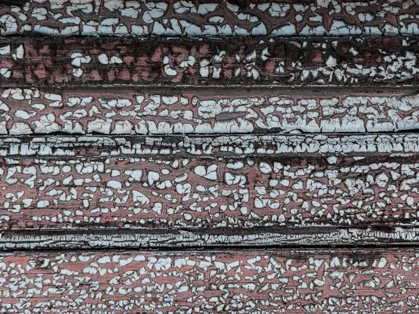 Detail Eines Alten Holzes Mit Rissiger Farbe — Stockfoto