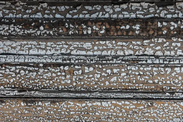 Detail Eines Alten Holzes Mit Rissiger Farbe — Stockfoto