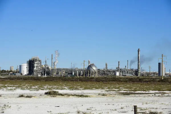 Industrianläggningar Den Argentinska Petrokemiska Industrin Patagonien Argentina — Stockfoto