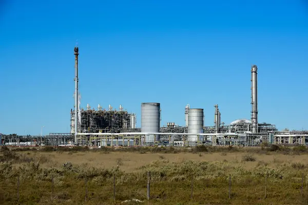 Industrianlæg Den Petrokemiske Industri Argentina Patagonien Argentina - Stock-foto