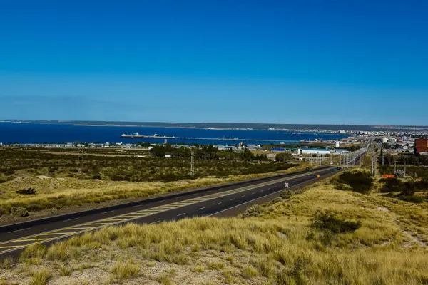 Puerto Madryn City Portal Entrada Para Península Valdes Reserva Natural Imagem De Stock