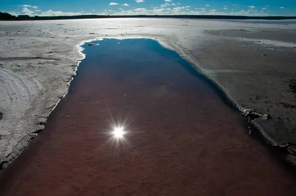 stock image Saline water in Saline Lagoon, La Pampa Province, Patagonia, Argentina