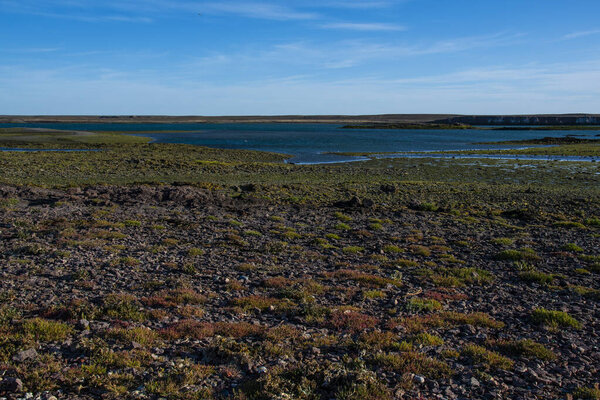 Puerto deseado Ria landscape ,Puerto Deseado, Santa Cruz Province, Patagonia Argentina
