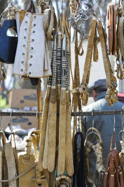 Gaucho Giyim ve Esnaflık Vitrinleri, Buenos Aires Eyaleti, Arjantin.