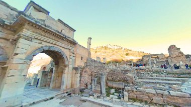  Library of Celsus is an ancient Roman building at the Ephesus Archaeological Site clipart