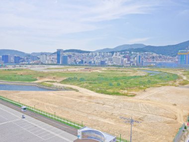 Busan, South Korea, 1st of Jan 2025, Busan port terminal is the largest port in South Korea, located in the city of Busan, South Korea