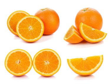 Beyaz arkaplanda portakal meyvesi izole