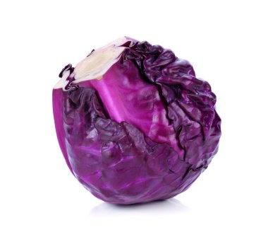 beyaz izole kırmızı lahana