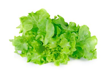 beyaz izole taze yeşil salata