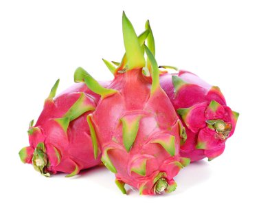 Beyaz arkaplanda Ejder Meyvesi izole