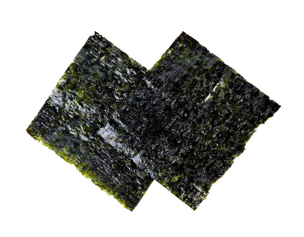 Nori sheets isolated on white background