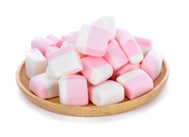 Beyaz arkaplanda izole edilmiş şekerlemeler.