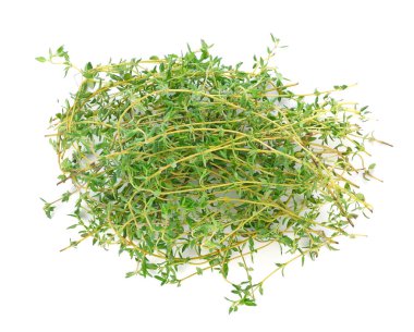 Beyaz arka plan üzerinde izole kekik.