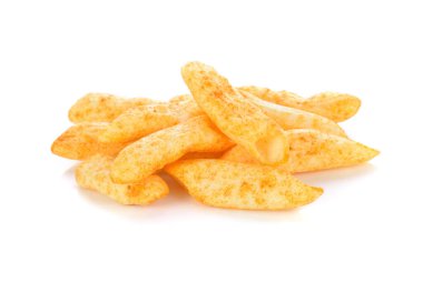 Atıştırmalıklar beyaz arkaplanda izole edilmiş