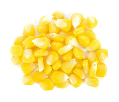 beyaz arkaplanda izole mısır.